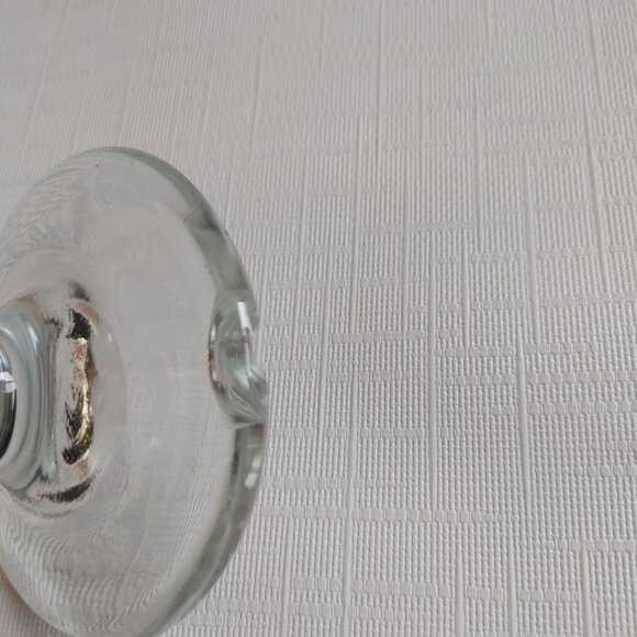 VINTAGE CN RAIL CABOOSE Stemware glass Gold Rimmed With Flaw - Picture 8 of 8